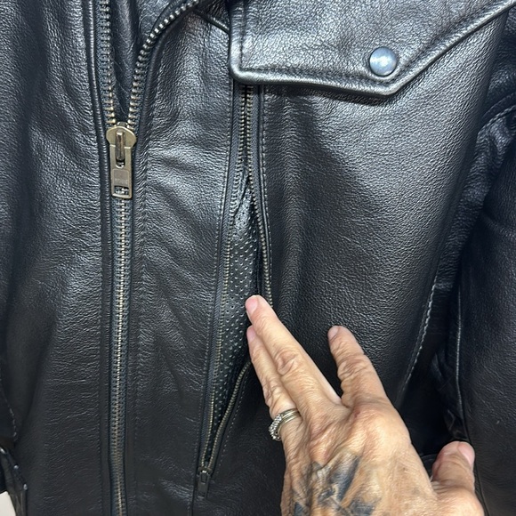 Tennessee Full Grain Leather Motorcycle Jacket with Zip out Liner Sz 2X - Picture 3 of 16